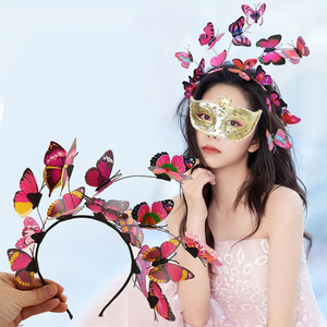 Papillon Fascinator Chapeau Monarque Papillon Bandeau Couronne Tea Party Halloween Costume Casque - Product Image 4