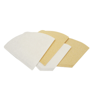 Taza de polvo de goteo en forma de V marrón blanco Natural 40 piezas papel de filtro de café <span class=keywords><strong>Chemex</strong></span> de buena permeabilidad para filtro de café - Product Image 1