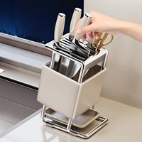 Nouveau support de rangement multifonctionnel en acier inoxydable pour couteaux et baguettes, modèle 2025, pour cuisine