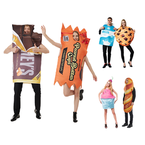 Venta al por mayor de alta calidad de impresión digital de tamaño libre <span class=keywords><strong>divertido</strong></span> carnaval juego de rol Galleta de leche fiesta Cosplay <span class=keywords><strong>pareja</strong></span> <span class=keywords><strong>disfraz</strong></span> - Product Image 1