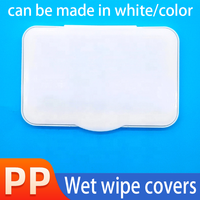 Bouchon universel carré pour lingettes, bouteilles humides, anti-poussière, à clipser, en plastique PP, avec couvercle rabattable
