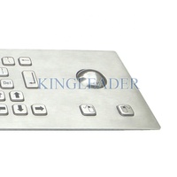Keyboard Kios Logam dengan Trackball dan Antarmuka USB/PS2