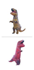 Disfraz de dinosaurio inflable original para adultos y niños - Product Image 6