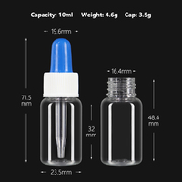 10ml 10cc PET Silicone petit produit chimique 10ml flacon compte-gouttes conteneur compressible laboratoire médical goutte bouteille petit PET