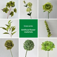 Groene zijden kunstbloemen voor bruiloft plafond groen decor achtergrond wanddecoratie bos stijl groothandel