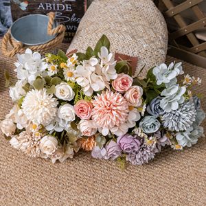 Bouquet de fleurs artificielles CallaFloral blanc, rose, bleu, violet, décoration de mariage, haute simulation, style Ins - Product Image 1
