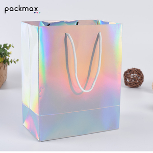 Bolsas de Papel de Arte Hechas a Mano de Alta Gama para Joyería, Cosméticos, Regalos, Ropa, Boutique, Empaque con Diseño Láser y Cinta, Supermercado - Product Image 3