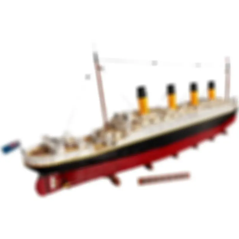 Conjunto de tijolos de brinquedo educativo 9090 peças para série de filmes 50005 Titanic, modelo DIY de blocos de construção de barco 10294