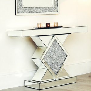 Nouvelle table <span class=keywords><strong>console</strong></span> miroir de luxe dorée avec LED décoratives pour couloir, maison et hôtel - Product Image 4