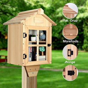 Boîte <span class=keywords><strong>aux</strong></span> <span class=keywords><strong>lettres</strong></span> <span class=keywords><strong>en</strong></span> <span class=keywords><strong>bois</strong></span> DIY, rangement de livres de parc, décoration de cour, bibliothèque, boîte <span class=keywords><strong>aux</strong></span> <span class=keywords><strong>lettres</strong></span> verticale <span class=keywords><strong>en</strong></span> <span class=keywords><strong>bois</strong></span> <span class=keywords><strong>massif</strong></span>, sans capacité - Product Image 3