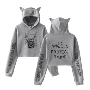 2019 Nouveau Design OEM Vente en gros Personnalisé Crop Top Hoodie de haute qualité pour Lil Peep - Product Image 3
