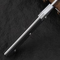 Micro Technology Koksmes Ambidextrous G10+ Aluminium Legering Handvat Damascus Staal Lemmet 9,8cm Vaatwasmachinebestendig Traditioneel Mes