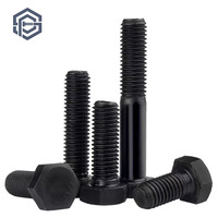 Boulon hexagonal en acier au carbone Shuopin, grade 8.8, oxyde noir, M6-M27, pour excavatrice, chargeuse, contrepoids, pièces de bride hydraulique