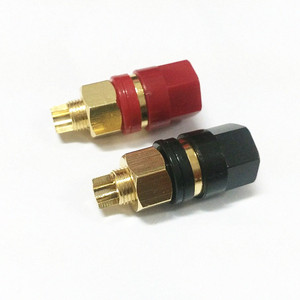 Terminal de cobre puro chapado en oro sin soldadura, conector tipo banana, soporte para altavoz, terminal de audio, venta directa de fábrica - Product Image 3