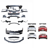 Nouveau kit carrosserie de lifting pour Tesla Model S : Amélioration de l'ancien au nouveau, pare-chocs avant et arrière, séparateur inférieur, lèvre, calandre, kit de conversion