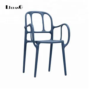 Factory Supply cheap dining room bar restaurant outdoor chair plastic back and seat All PP