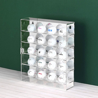 Présentoir mural en acrylique pour balles de golf, support mural en plexiglas pour balles de golf, boîte organisatrice pour balles de golf