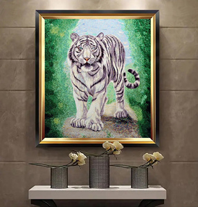 Luxury 100% Handmade Wall Art Ceramic Tile Animals 3d Painting Mural for Livingroom - Product Image 3