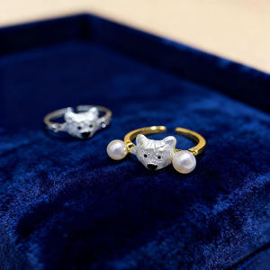 10771 Accesorios de Perlas DIY, Base para Anillo de Plata S925, Base para Joyería de Plata Moderna con Cuentas Redondas Planas de 6-8 mm - Product Image 3