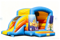 Château gonflable combiné avec toboggan sur le thème du poisson-clown, pour enfants, avec zone de jeu sous-marine, en PVC de qualité commerciale, écologique, Max
