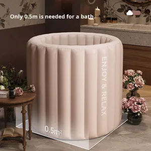 <span class=keywords><strong>Baignoire</strong></span> gonflable en PVC Zhanxing pour usage domestique, sans couvercle, pliable, portable, écologique, durable, pour adultes, bain d'hiver - Product Image 2