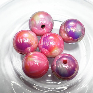 200 unids/bolsa venta al por mayor 18mm acrílico colorido imitación porcelana cuentas sueltas para Diy teléfono Shell collar fabricación de joyas - Product Image 4