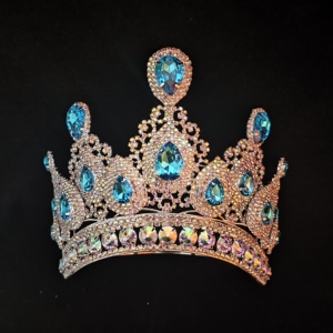 Corona all'ingrosso del concorso corona curva della regina della Tiara della banda regolabile - Product Image 5