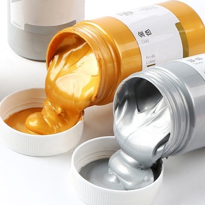 <span class=keywords><strong>Peinture</strong></span> <span class=keywords><strong>acrylique</strong></span> métallisée argent et or 300 ml - Product Image 3