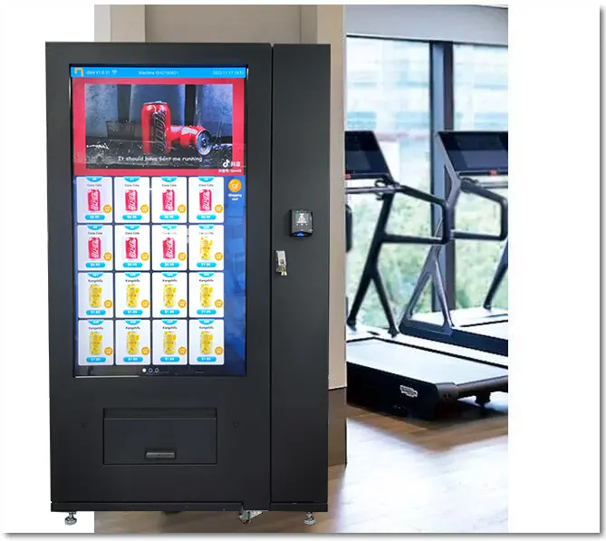 Для тренажерного зала, кардридер, 55 дюймов, сенсорный экран, Лифт, комбинированные продажи напитков, закусок, пищевых автоматов для продажи