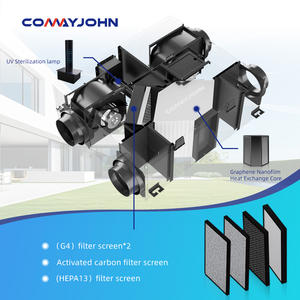 Unidad de Recuperación de Calor y Energía para Toda la Casa COMAYJHON MC-DC-ZLDK, Sistema de Ventilación ERV, Ventilador - Product Image 2