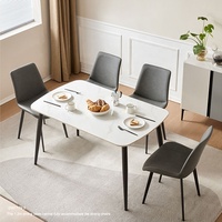 DW1179 Quanu Option de taille différente Pieds en métal Chaise de salle à manger durable Table design Meubles de maison Dernier ensemble de table à manger pour la maison