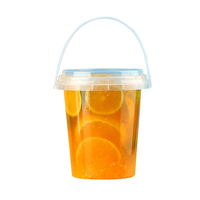 300ml 500ml 750ml 1000ml 1500ml 2000ml 2500ml 3000ml 4000ml 5000ml Seau à fruits avec couvercle, poignée et paille