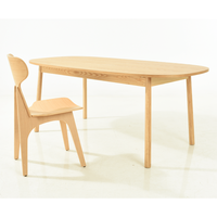 Meubles au Design moderne de haute qualité, Table à manger en bois de frêne massif, chaise de salle à manger en rotin RT-1294