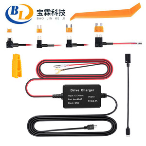 Câble abaisseur de tension 12V/24V vers 5V pour caméras embarquées, protection contre les basses tensions, surveillance de stationnement, fourniture fabricant L200 - Product Image 1