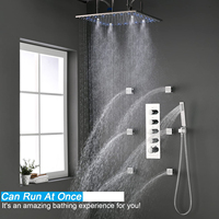 Offre Spéciale : Ensemble de Douche Thermostatique Chromé avec Robinet en Laiton et Cartouche Céramique, Solution Complète pour Salle de Bain avec Jet de Massage