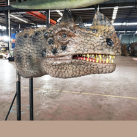 Animatronic hayvanlar gerçekçi Animatronic Lifesize Carnotaurus dinozor kafası
