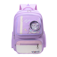 Mochilas Escolares de Poliéster Ligeras de Gran Capacidad con Diseño de Pata de Gallo, Estilo Oxford y Hip-Hop para Primaria (Grados Uno, Dos y Tres)