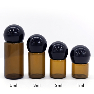 Penjualan langsung pabrik 1ml 2ml 3ml 5ml botol minyak esensial Mini botol percobaan cokelat kosong botol sampel paket uji coba Serum - Product Image 2