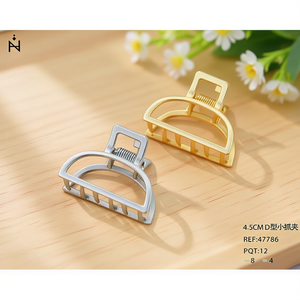 Pinza para el pelo tipo Z D de 4,5 cm, pinza pequeña de metal para mujeres y niñas, estilo simple, uso diario - Product Image 2