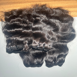 Bon marché 100% extensions de cheveux humains Remy, paquet de cheveux vierges indiens bruts, vendeur de cheveux naturels non traités - Product Image 1