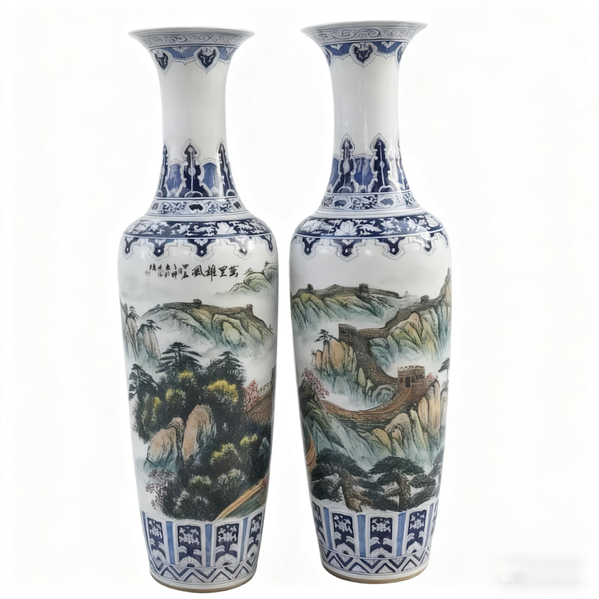 Jingdezhen Hand-Painted Large Ceramic Floor Vase Ornaments