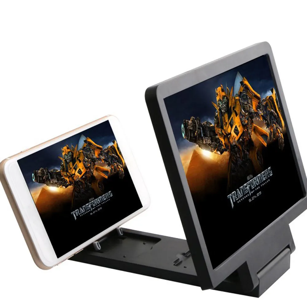 Ventes directes Loupe universelle d'écran de téléphone portable avec support Agrandir amplificateur d'affichage d'écran de téléphone 3D pliant extenseur