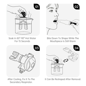 Black Snorkel Mouthpiece Second Stage Fixing Kit Diving Breathing Tube Bite Seal Accessory - Product Image 2