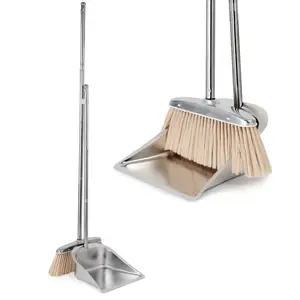 Best Quality Broom And Dustpan Set Lot Stock Heavy Duty Outdoor Broom Set New Design Longhand Broom And Dustpan Set