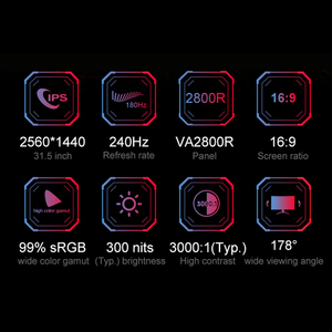 Vtex Professional Wide Screen 180Hz Gaming <strong>Monitors</strong> 100Hz <strong>Computer</strong> 23.8 27 31.<strong>5</strong> Inch <strong>Monitor</strong> Gaming Pc Led Lcd - Product Image 2