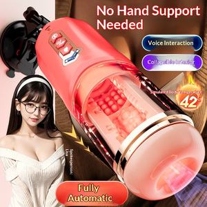 ถ้วยช่วยตัวเองชายแบบอัตโนมัติเต็มรูปแบบ 3 ระดับความถี่ พร้อมระบบทำความร้อนแบบยืดหดได้ ระบบอบแห้ง และเสียงพูด ของเล่นผู้ใหญ่ กันน้ำได้ทุกวัน - Product Image 4