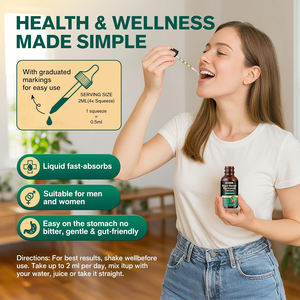 ملحق دعم صحة القناة الهضمية قطرات سائلة صبغة خشب الجوز الأسود مع القرنفل والقرع والأوريجانو والكركم والقشطة الشائكة بربارين - Product Image 5