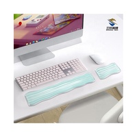Tapis de souris de jeu en gel transparent de forme irrégulière, personnalisé, avec repose-poignet résistant à l'eau pour la maison et le bureau