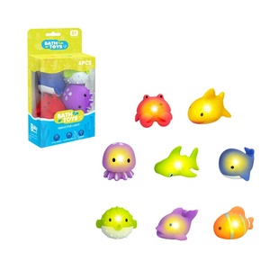 Jacko Toys 4 PCS <span class=keywords><strong>Sensor</strong></span> brillante para niños Lámpara de agua Océano Goma suave Vida Marina Juguetes de baño para niños - Product Image 6