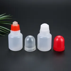 Bouteille vide en plastique de colle de petite taille de matériau PE personnalisé, bouteille à presser pour liquide, récipient de papeterie d'étudiant